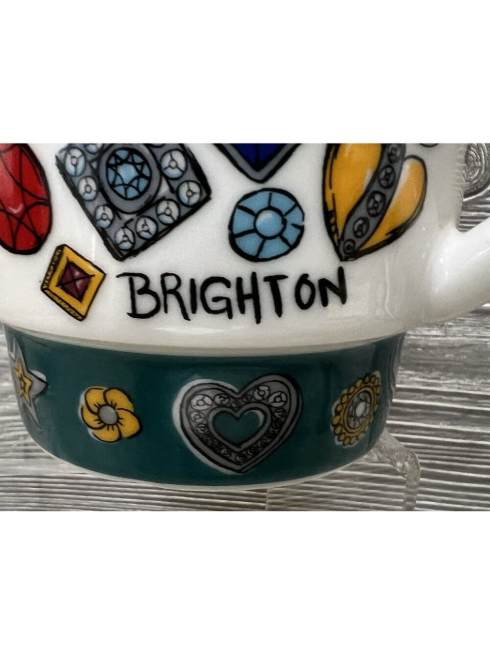 Brighton Limited Edition Colorful Gemstones  Ceramic Coffee Tea Mug Cup 3.5” - Picture 5 of 7
